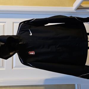 NIKE STANFORD Elite Cardina Black Windbreaker Jacket with Water-Resistant Fabric